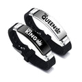 His & Hers Matching Couple Bracelets – Stainless Steel Adjustable Silicone Bracelet Set (2 PCS)