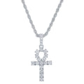 Iced Out Cross Pendant Chain Necklace