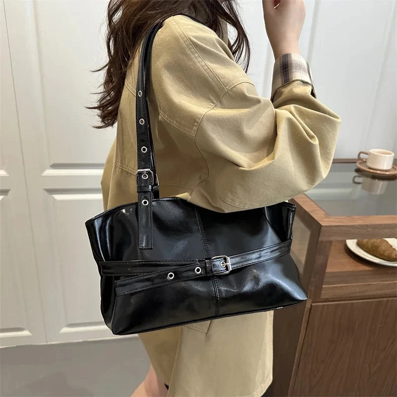 Suede Bucket Tote Bag