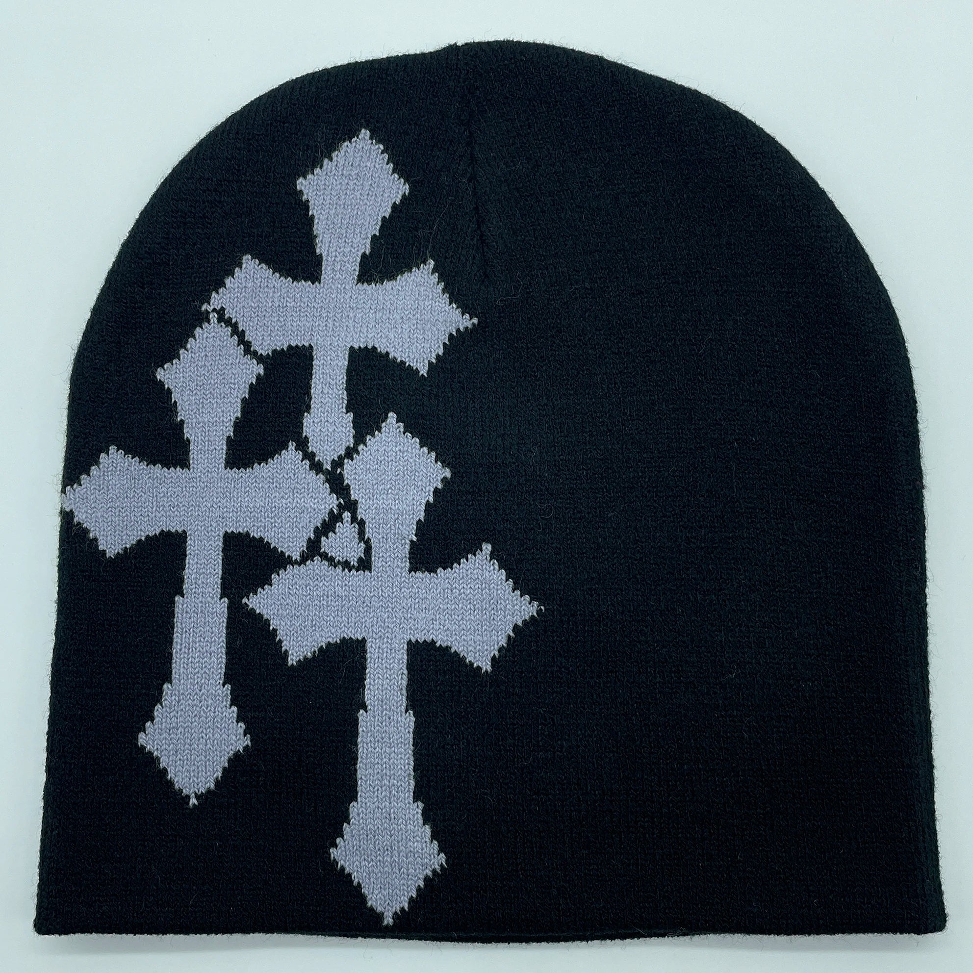 Y2K Crucifix Knit Beanie