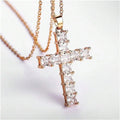 Crystal Cross Pendant Necklace