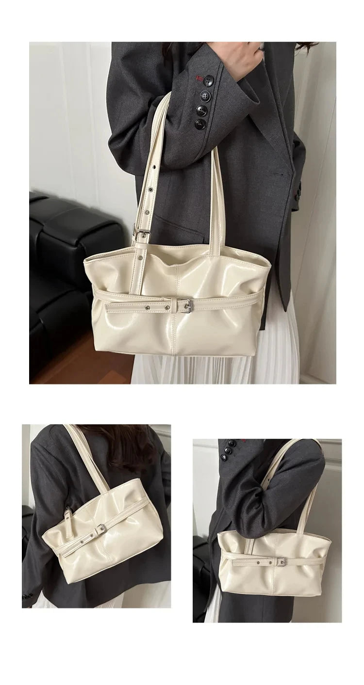 Suede Bucket Tote Bag