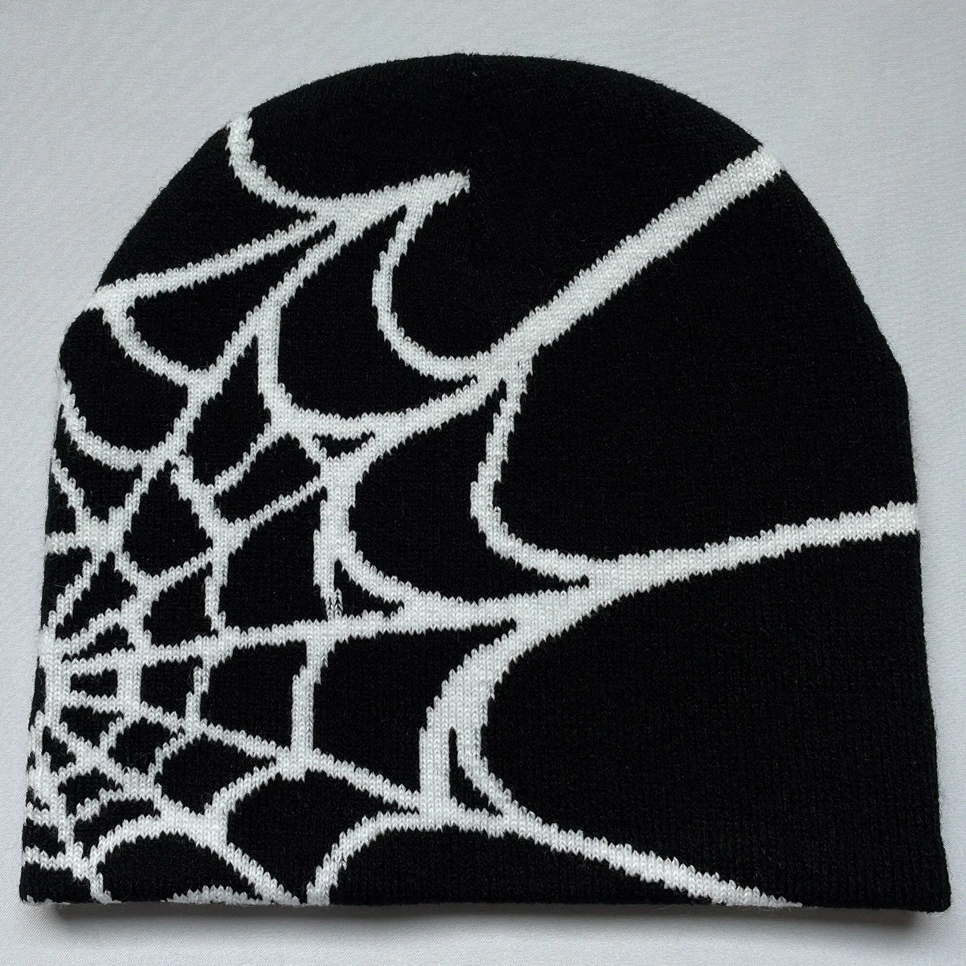 Y2K Spider Web Knit Beanie