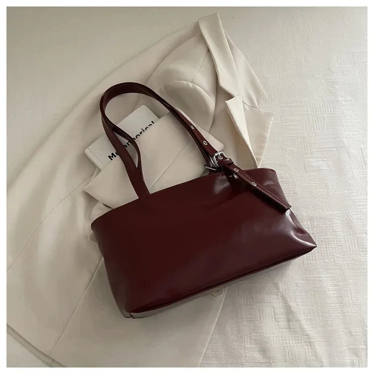 Suede Bucket Tote Bag