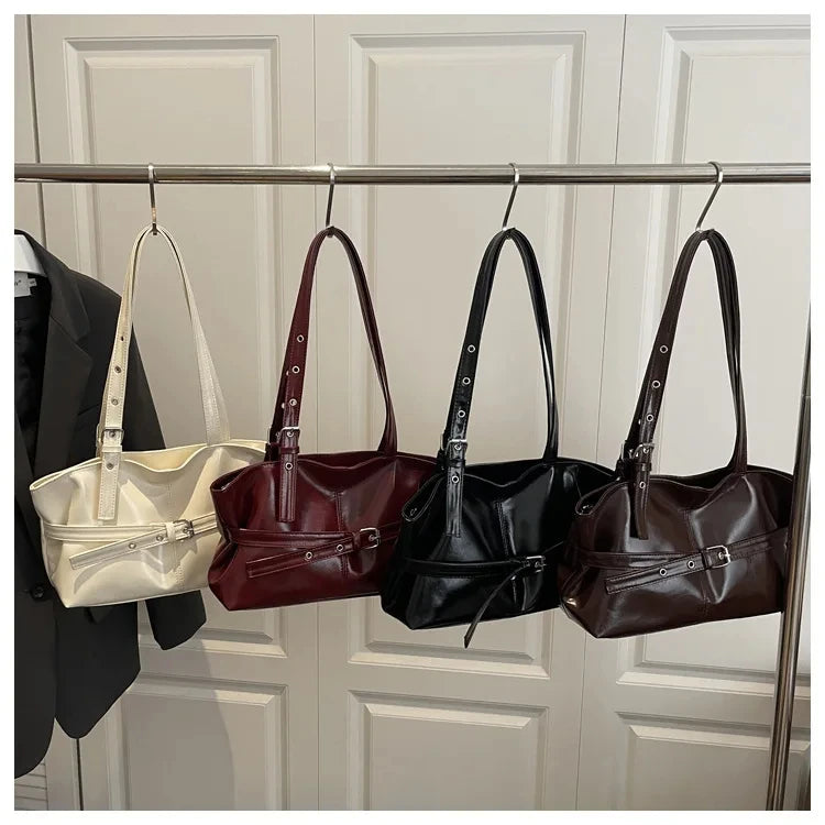 Suede Bucket Tote Bag