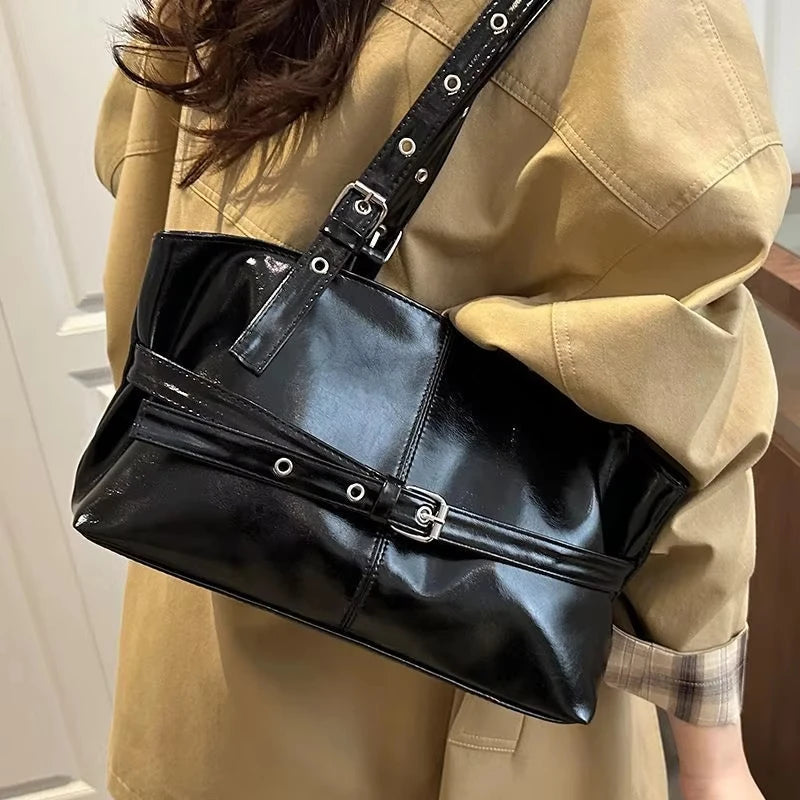 Suede Bucket Tote Bag