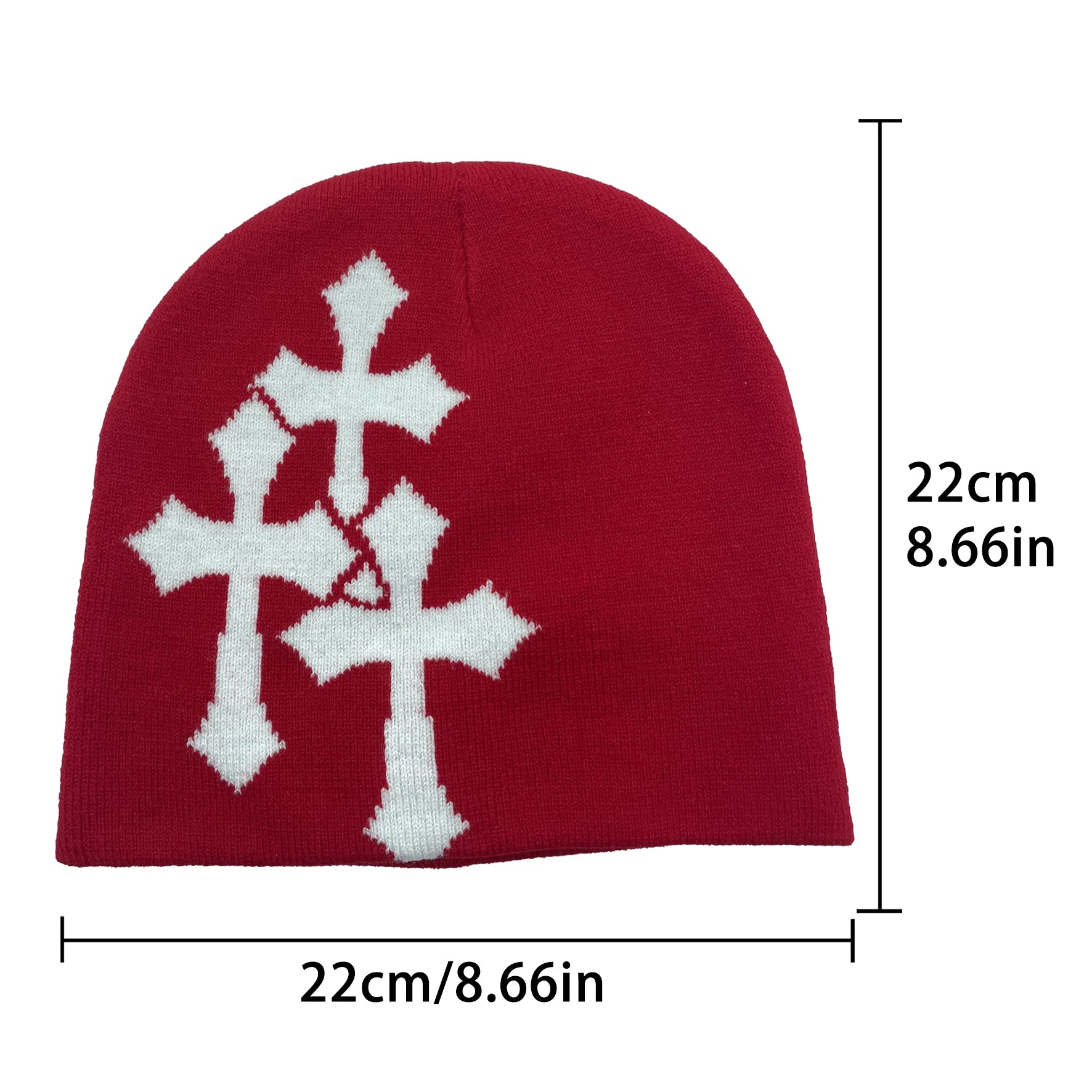 Y2K Crucifix Knit Beanie