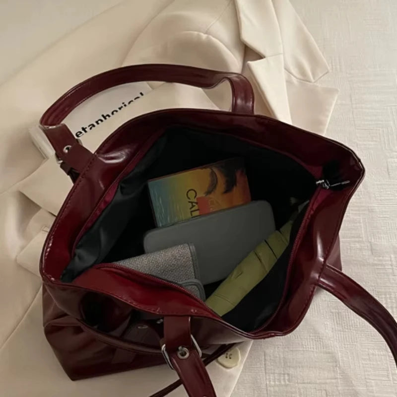 Suede Bucket Tote Bag