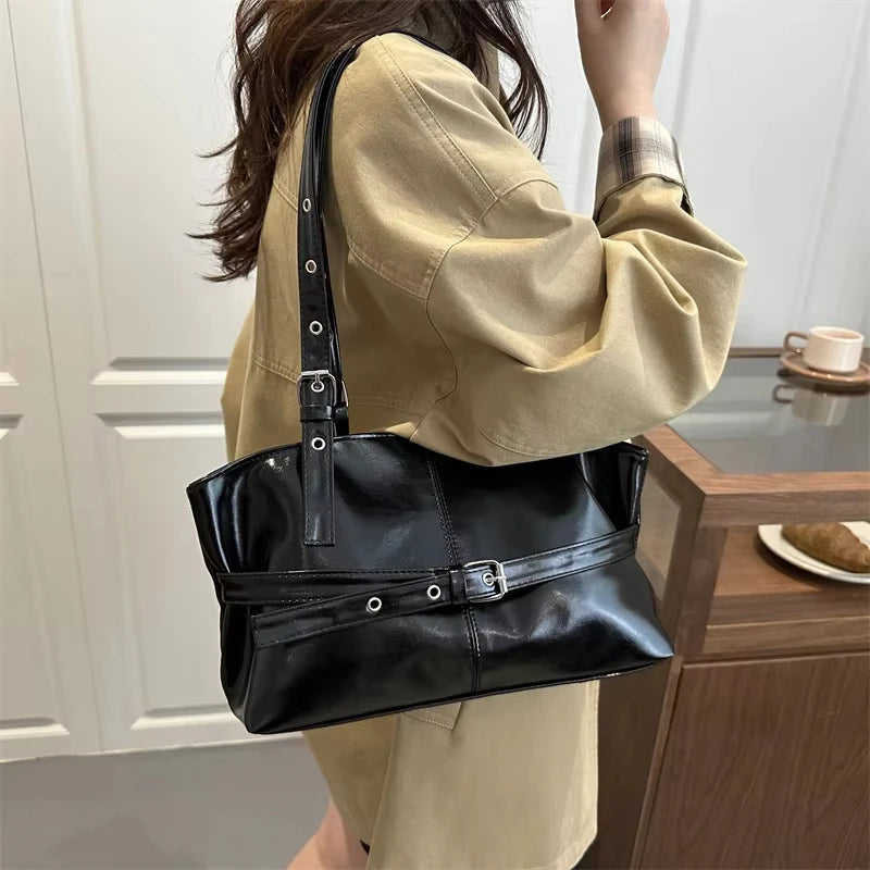 Suede Bucket Tote Bag
