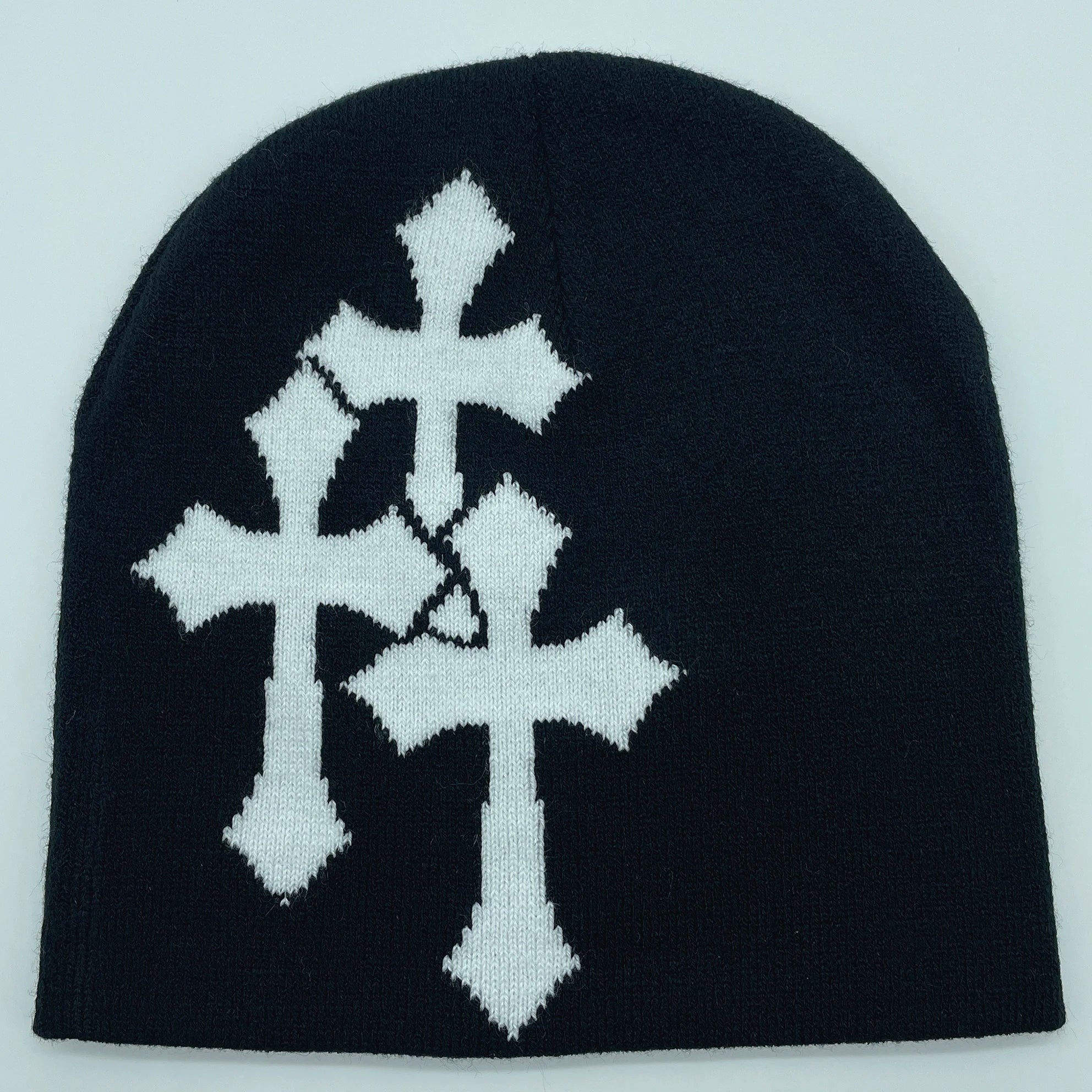 Y2K Crucifix Knit Beanie