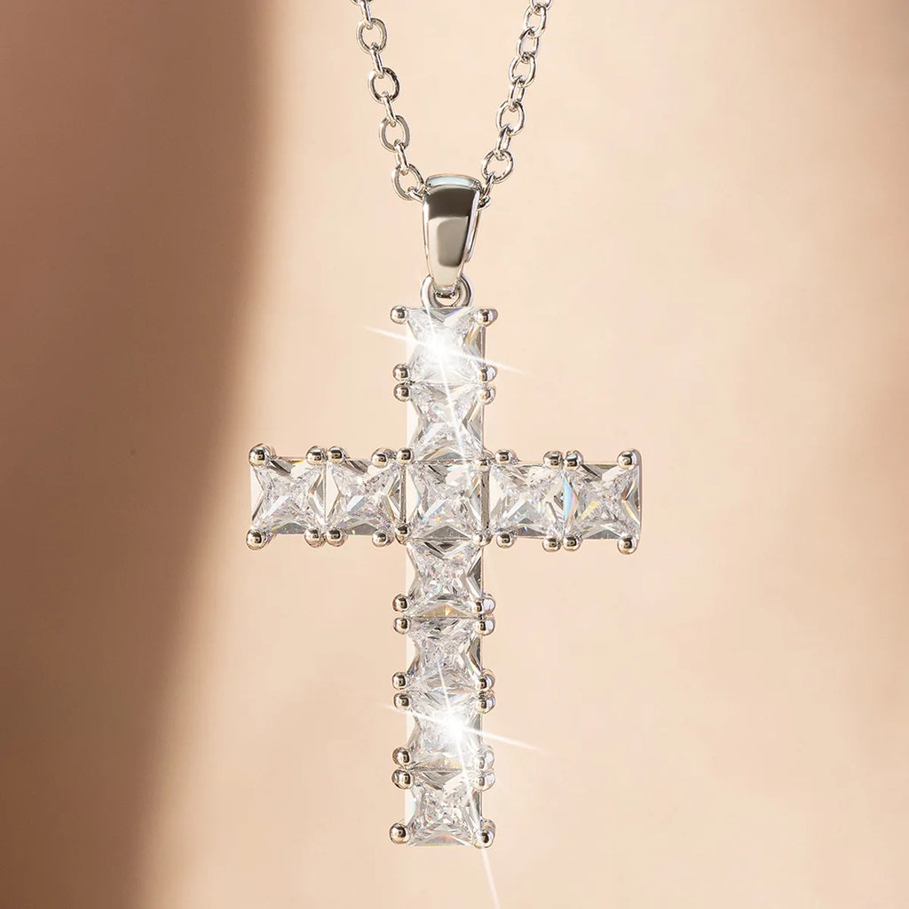 Crystal Cross Pendant Necklace