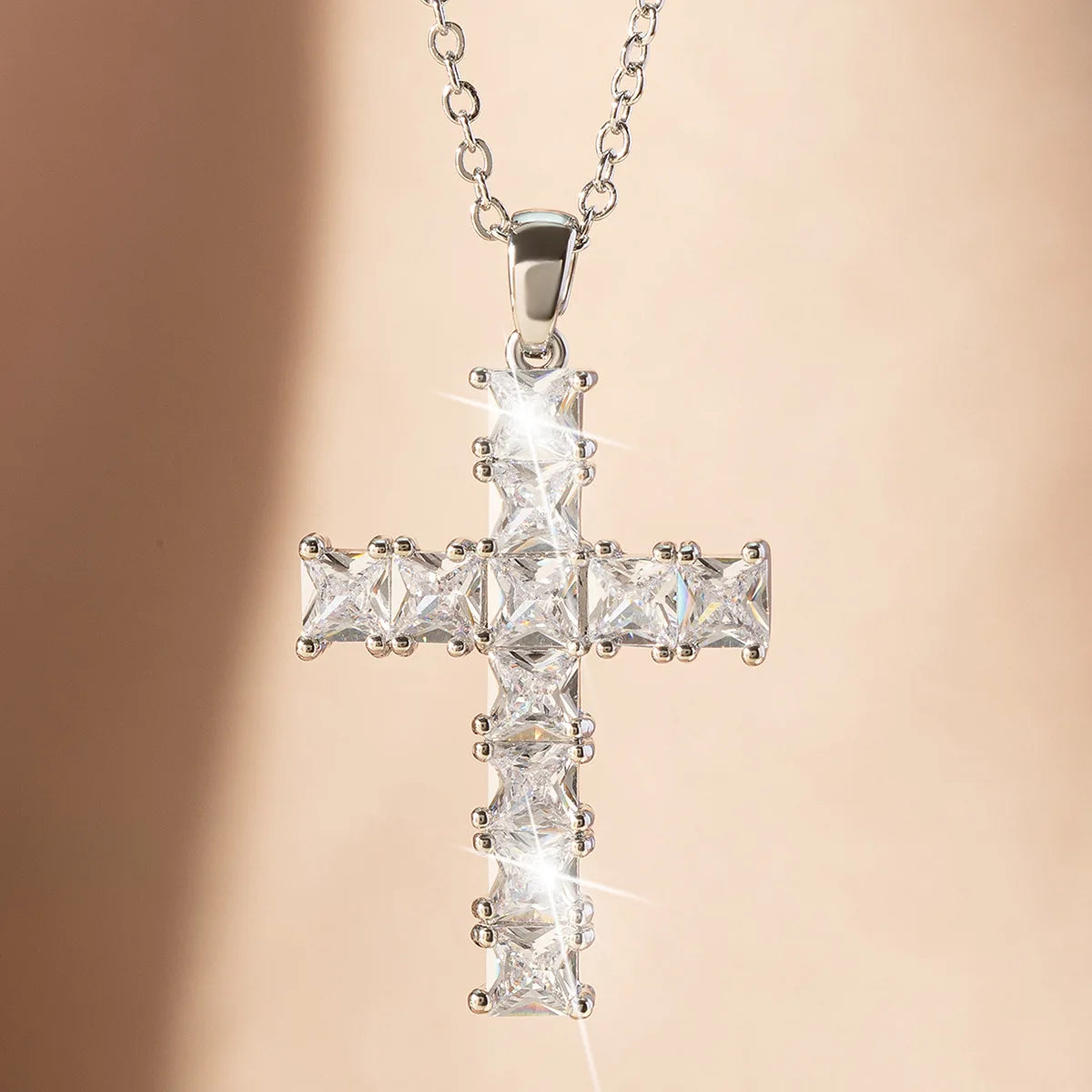 Crystal Cross Pendant Necklace