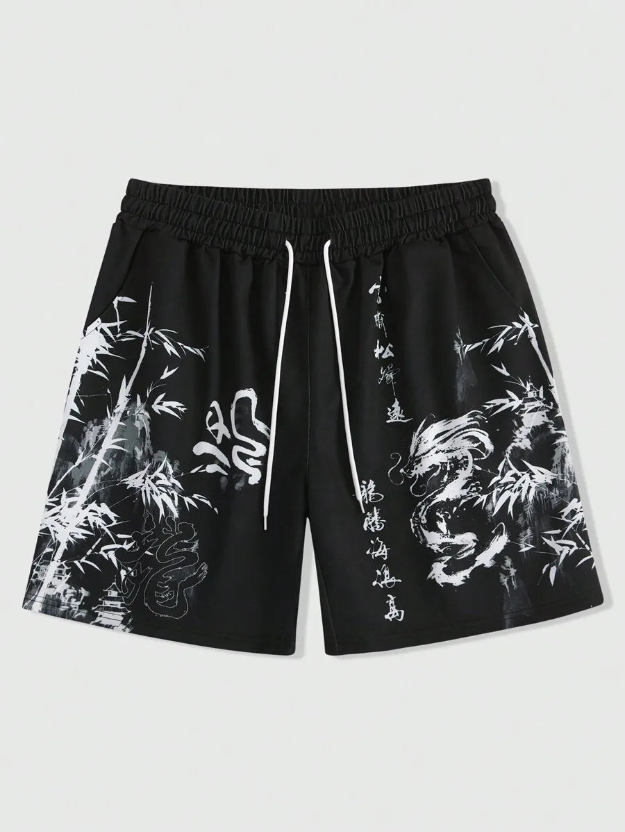 Dragon Bamboo Graphic Shorts 🐉