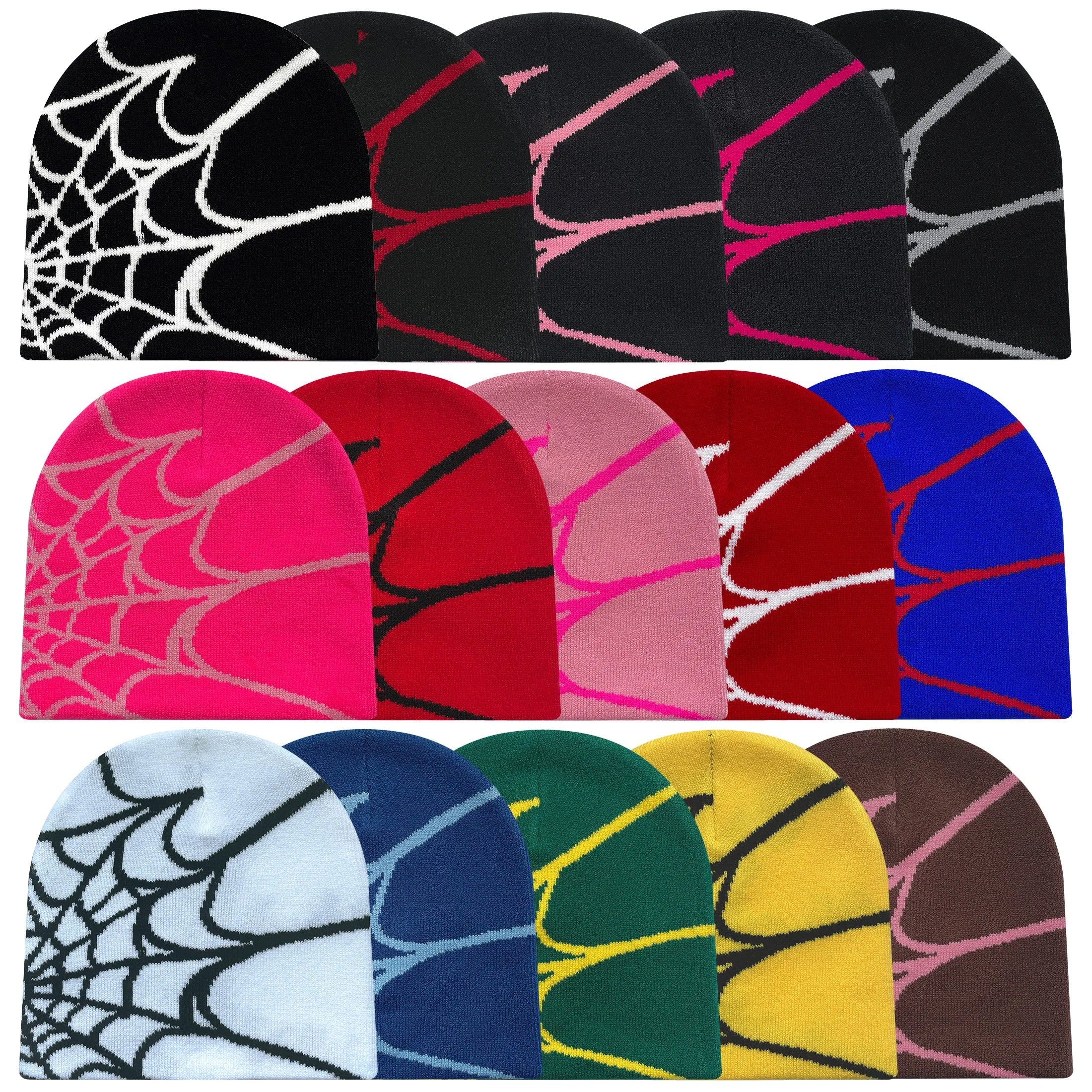 Y2K Spider Web Knit Beanie