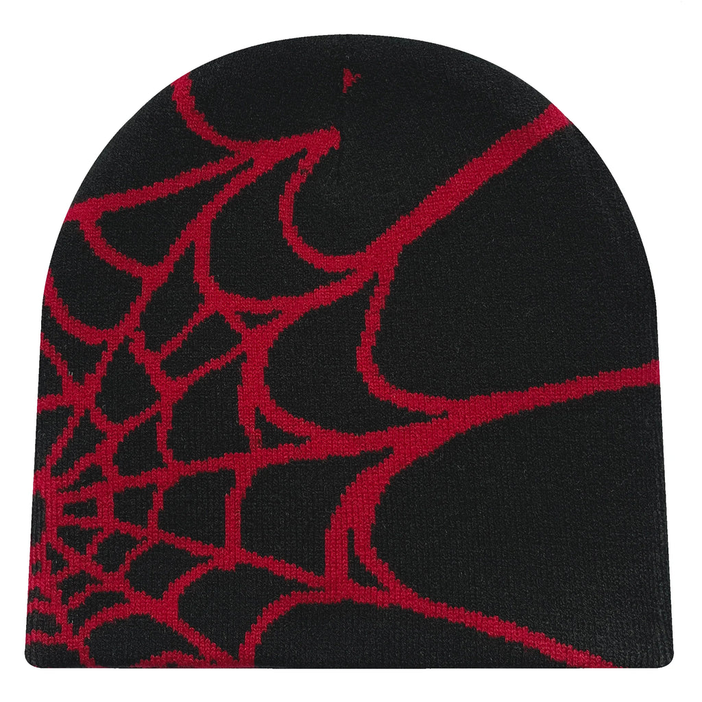Y2K Spider Web Knit Beanie