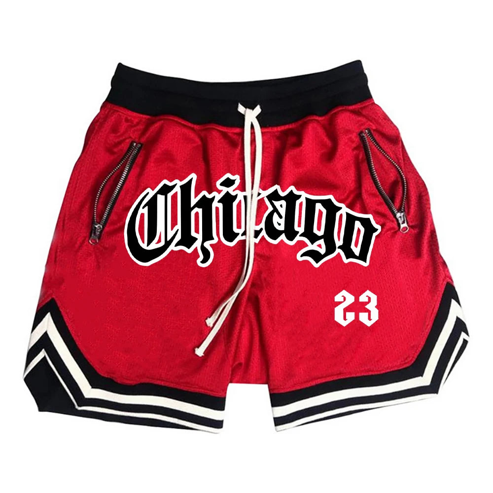 Men’s Chicago 23 Basketball Shorts – Loose-Fit Sports, Gym & Casual Shorts