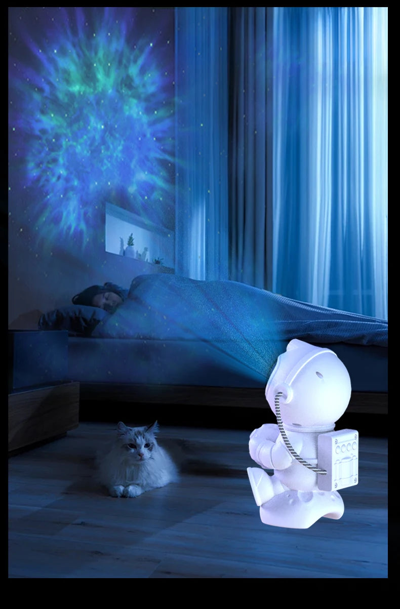 Astronaut Galaxy Projector — Star Night Light with Bluetooth Speaker