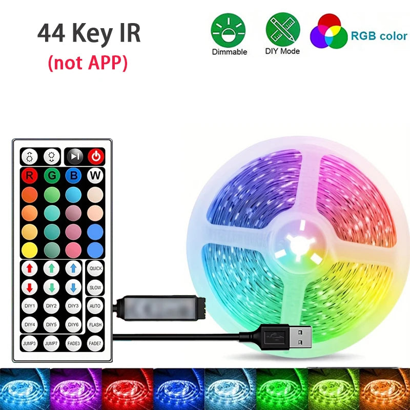 RGB LED Strip Lights — Color Changing with App & Remote