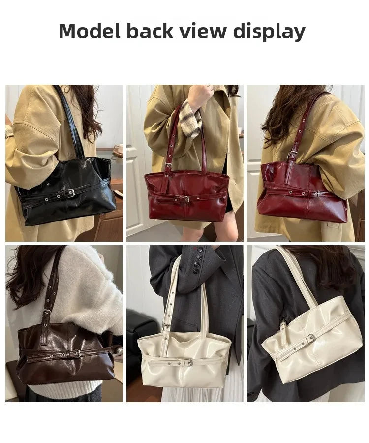 Suede Bucket Tote Bag
