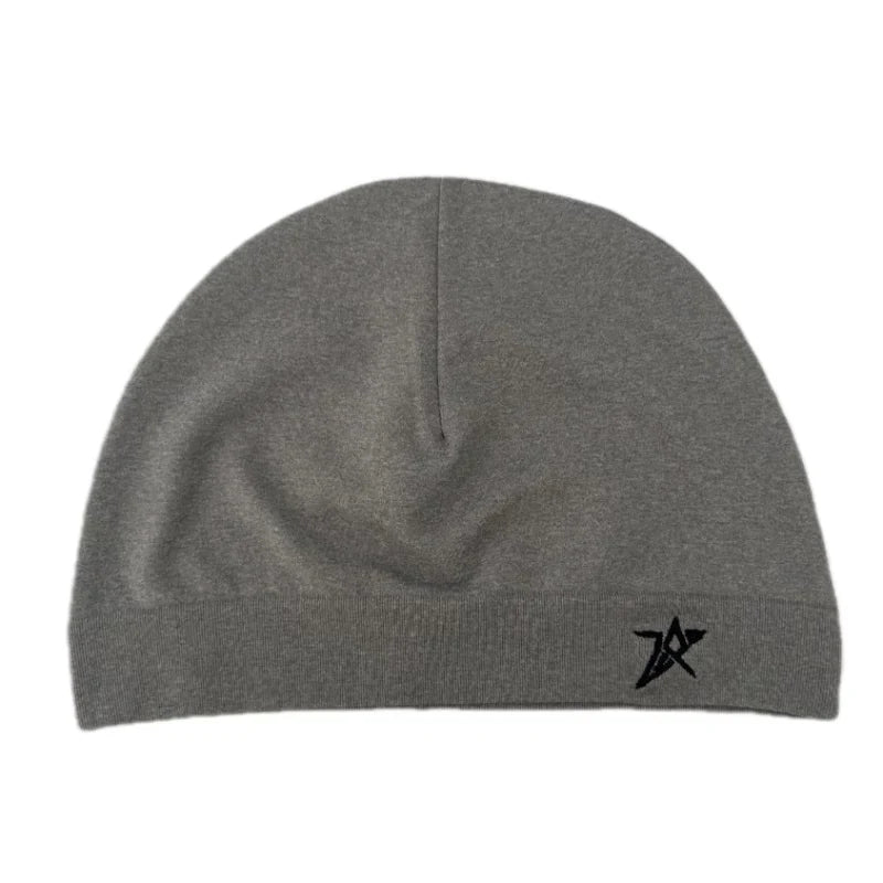 Star Embroidered Skull Cap Beanie
