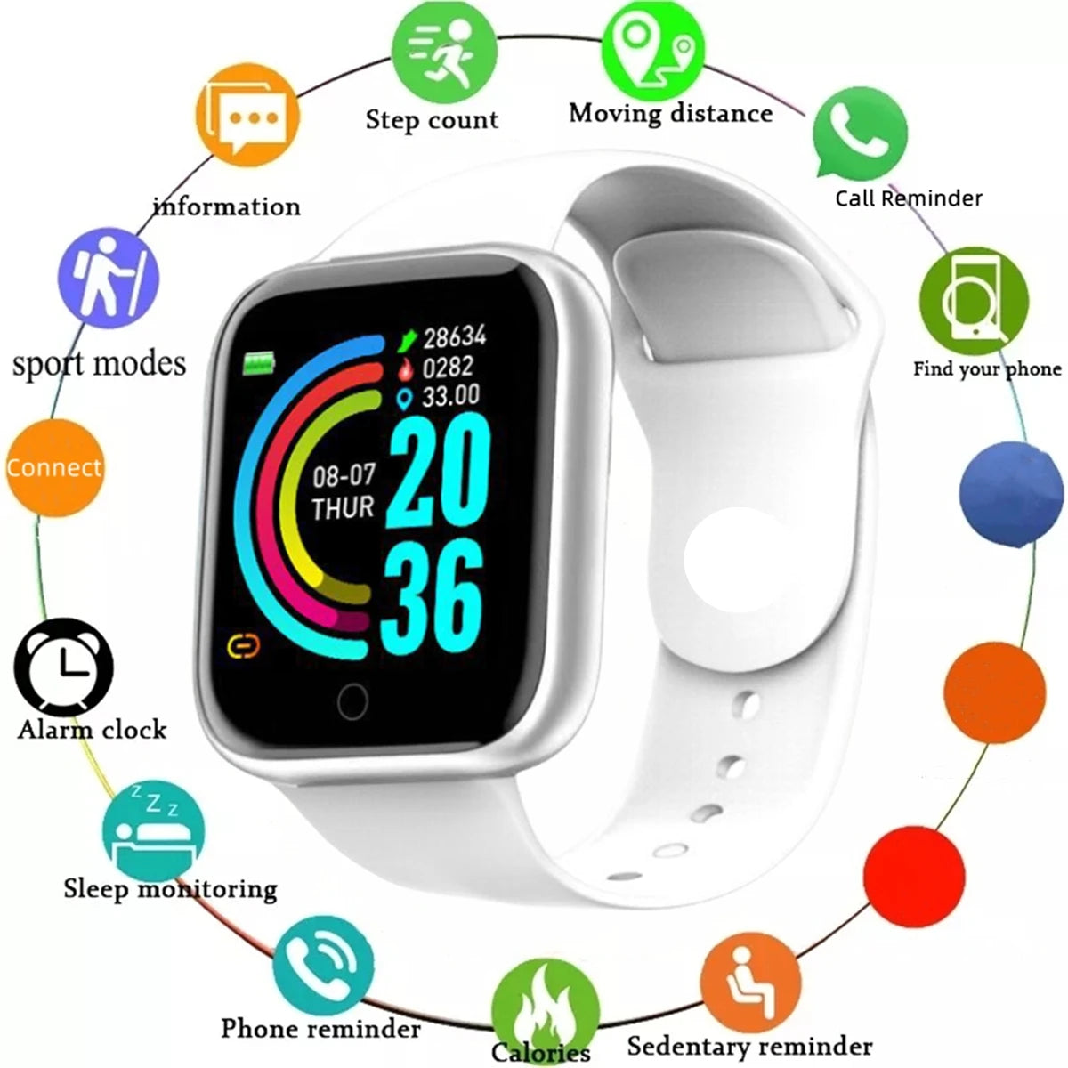Men’s & Women’s Smart Fitness Watch For Android IOS