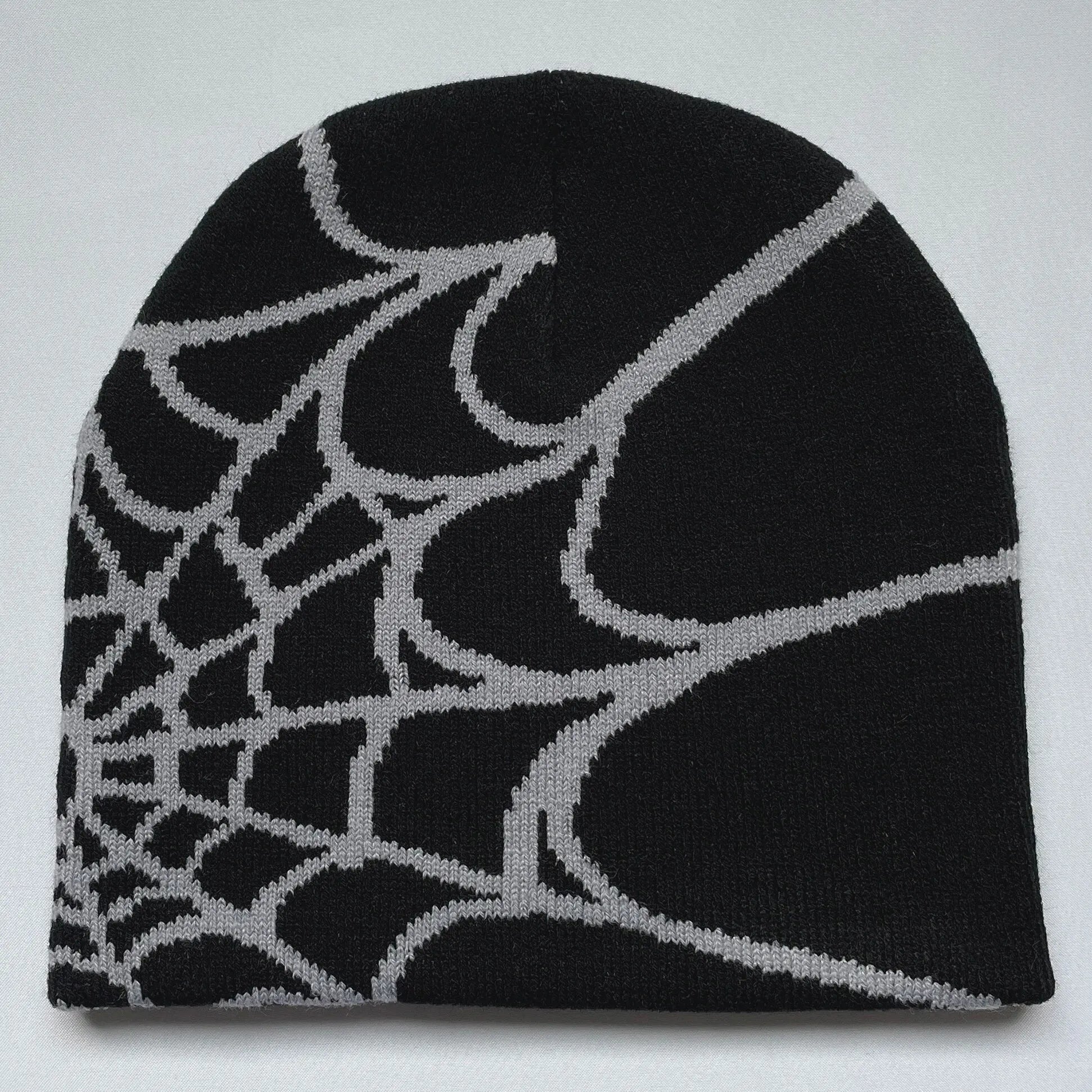 Y2K Spider Web Knit Beanie
