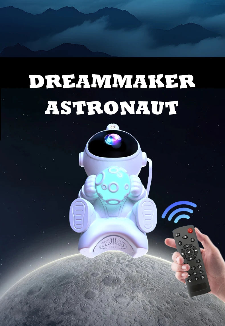 Astronaut Galaxy Projector — Star Night Light with Bluetooth Speaker