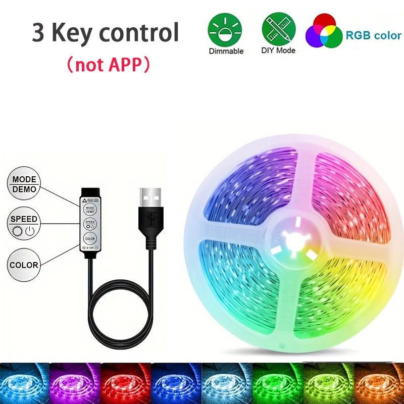 RGB LED Strip Lights — Color Changing with App & Remote