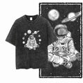 Astronaut Space Graphic Acid Wash Tee