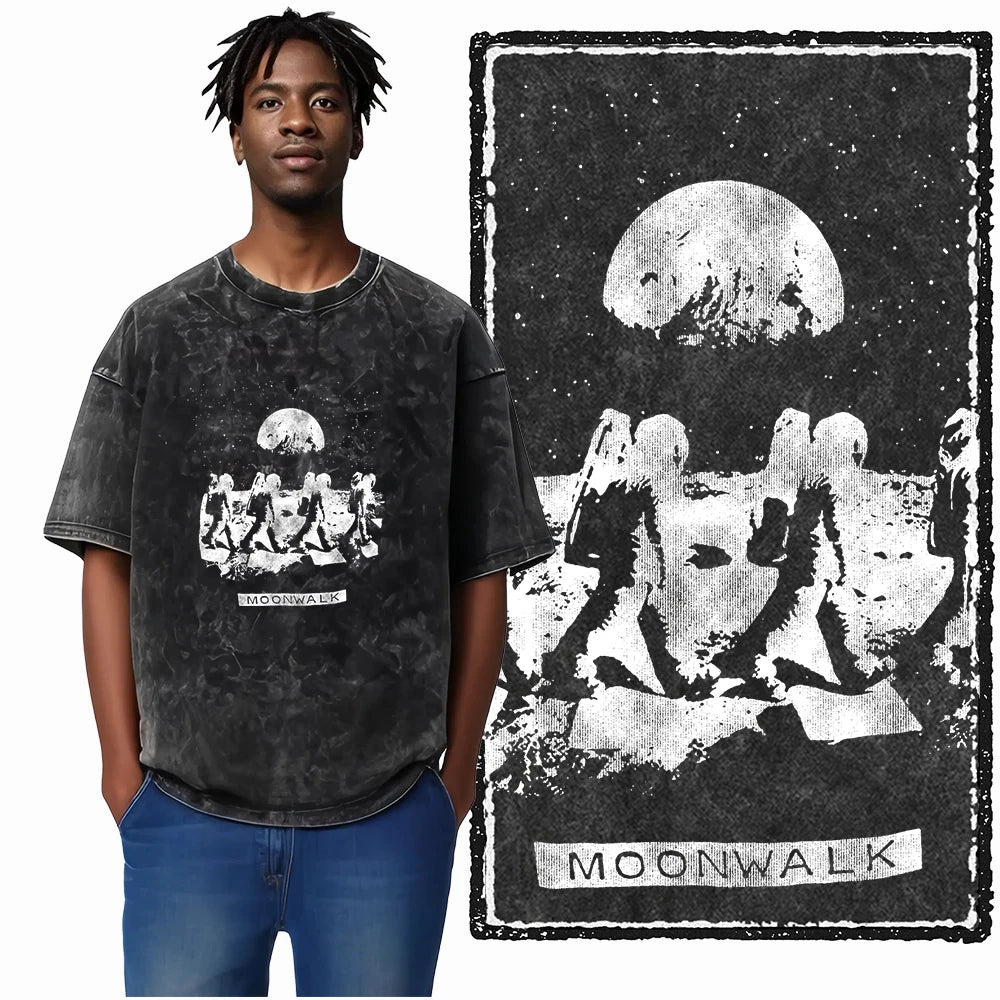 Astronaut Space Graphic Acid Wash Tee