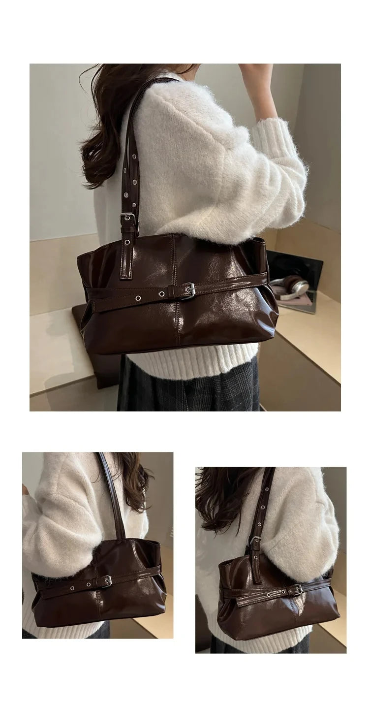 Suede Bucket Tote Bag