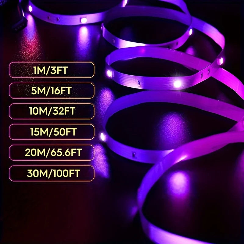 RGB LED Strip Lights — Color Changing with App & Remote