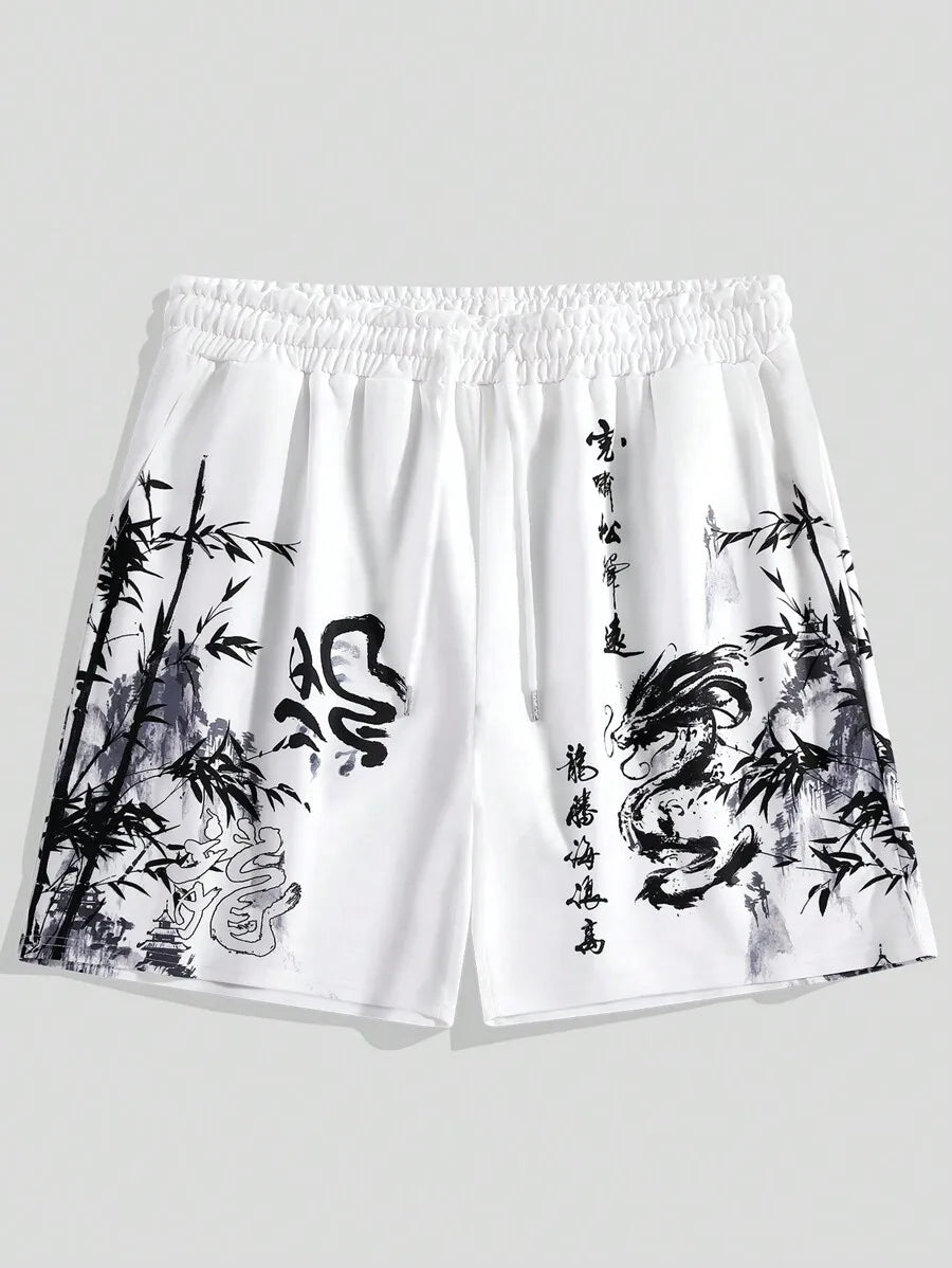 Dragon Bamboo Graphic Shorts 🐉