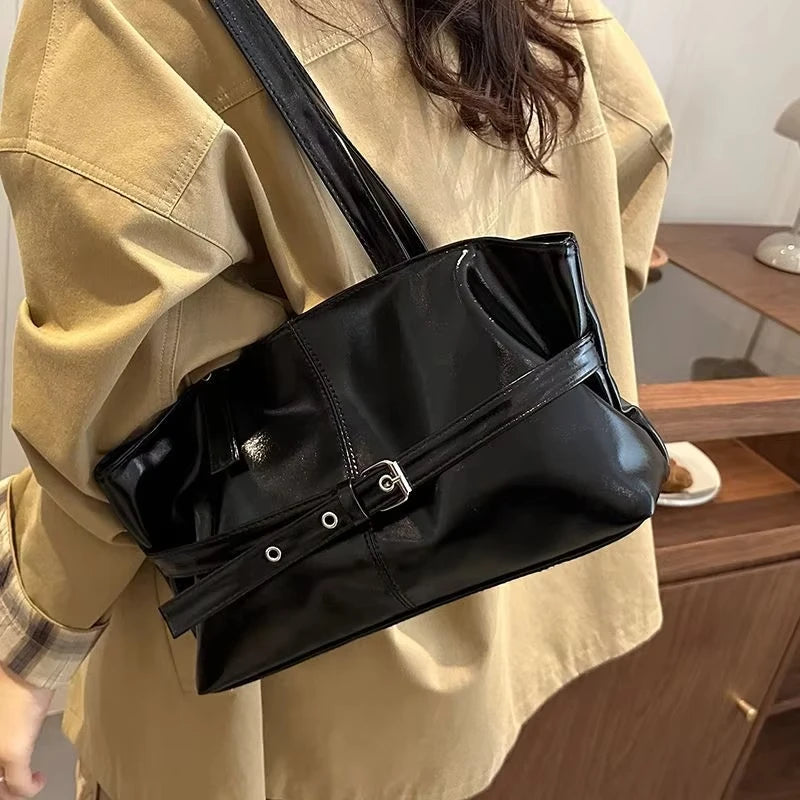 Suede Bucket Tote Bag