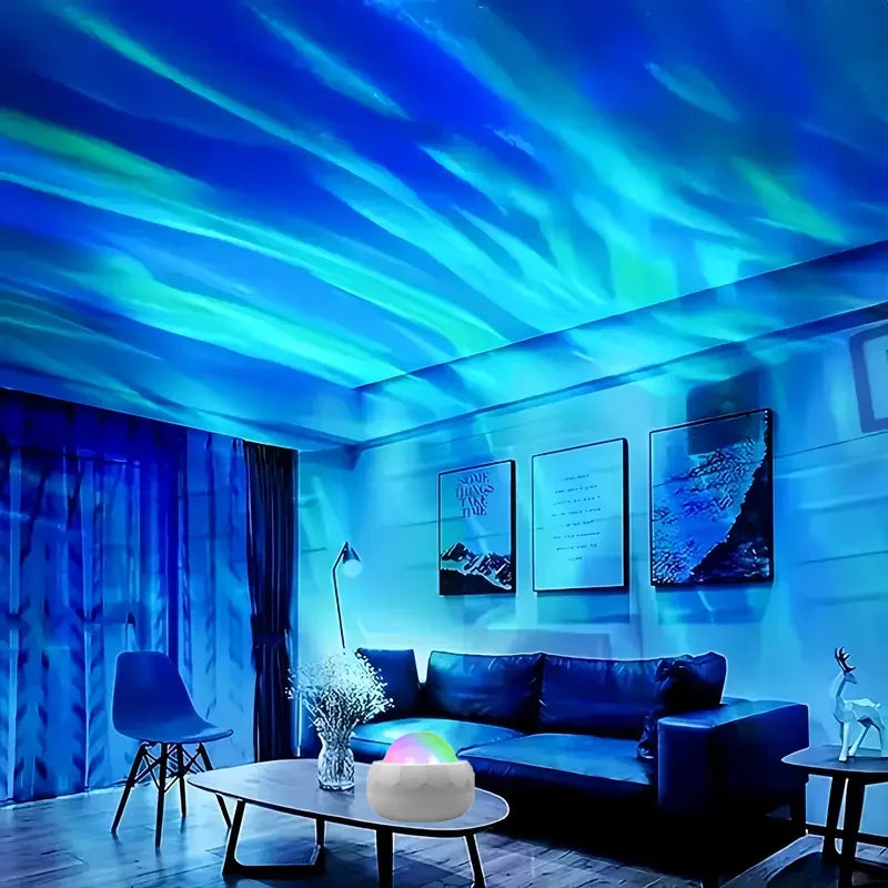 LED Aurora Galaxy Projector — 7 Mode Night Sky Light for Bedroom & Home Theater
