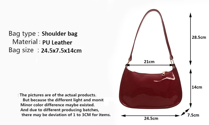 PU Leather Cherry Pendant Shoulder Bag