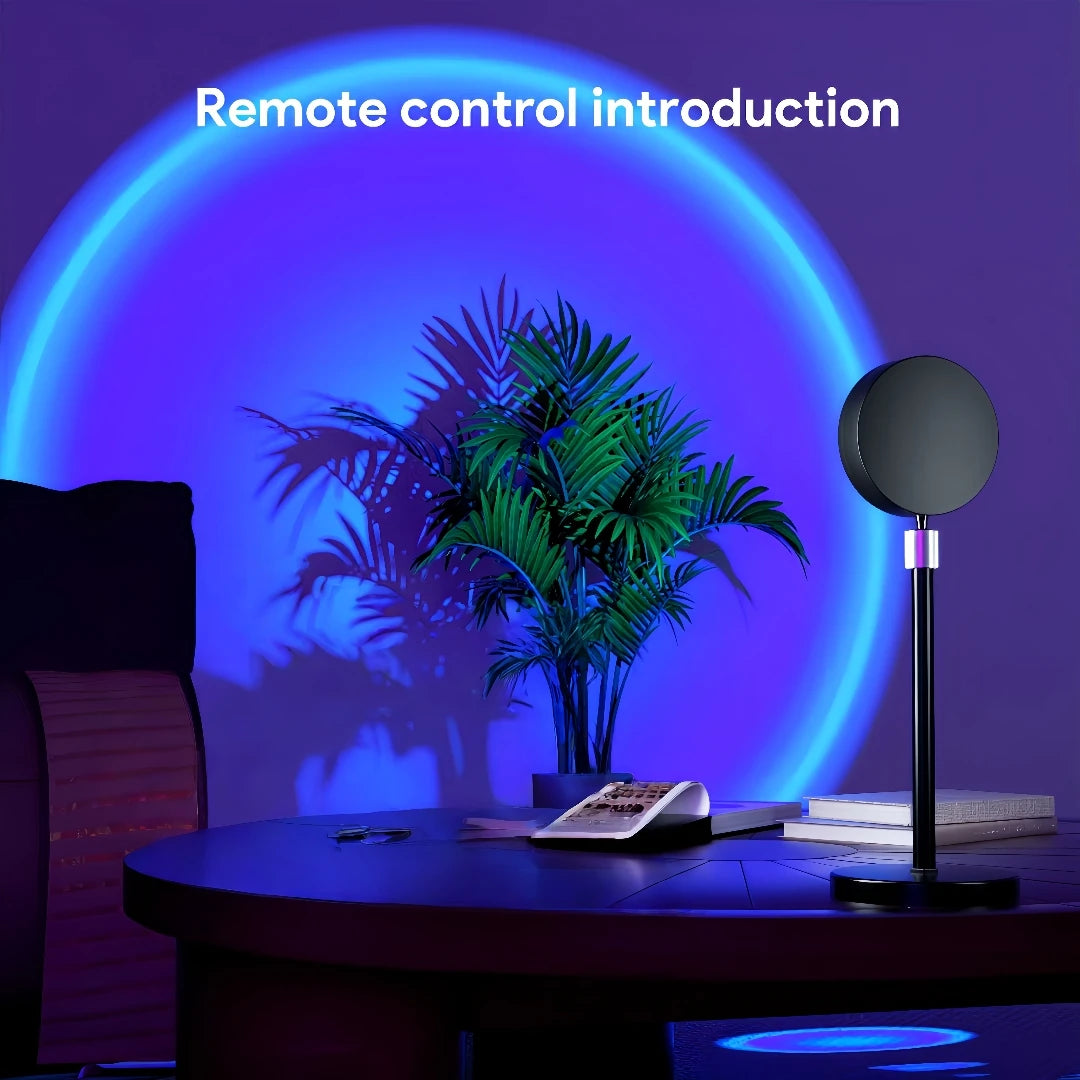 Sunset Lamp Projector — 16 Color LED Night Light for Room & Photos