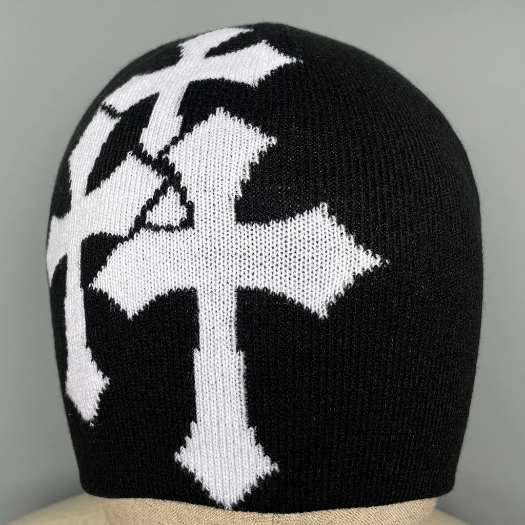 Y2K Crucifix Knit Beanie