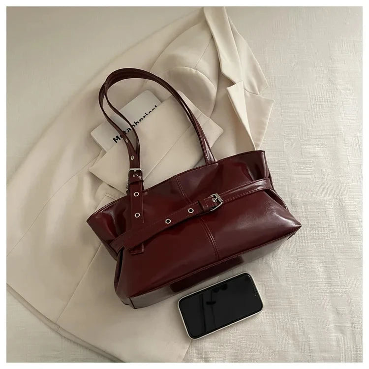 Suede Bucket Tote Bag