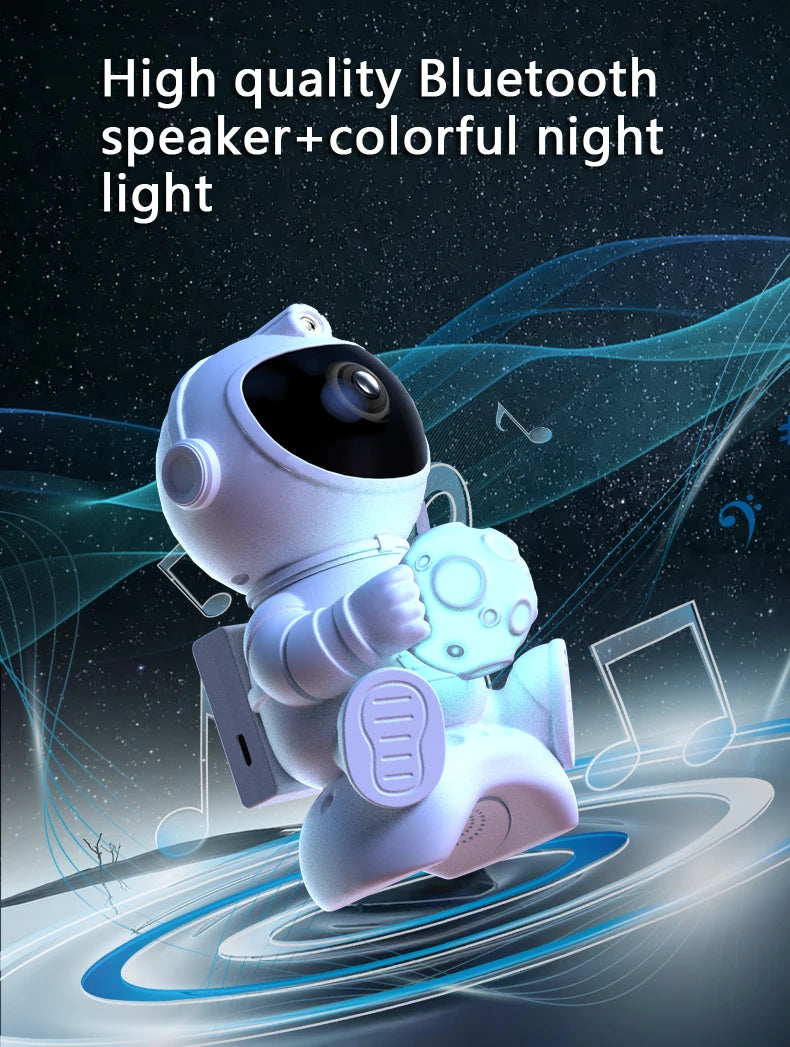 Astronaut Galaxy Projector — Star Night Light with Bluetooth Speaker