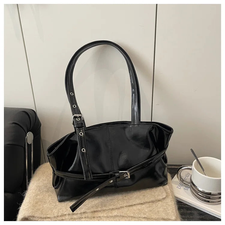 Suede Bucket Tote Bag