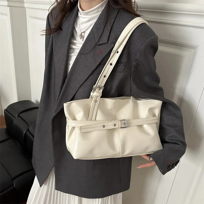 Suede Bucket Tote Bag