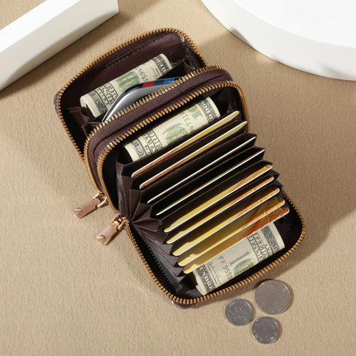 Chic Vintage Zippered Card Wallet