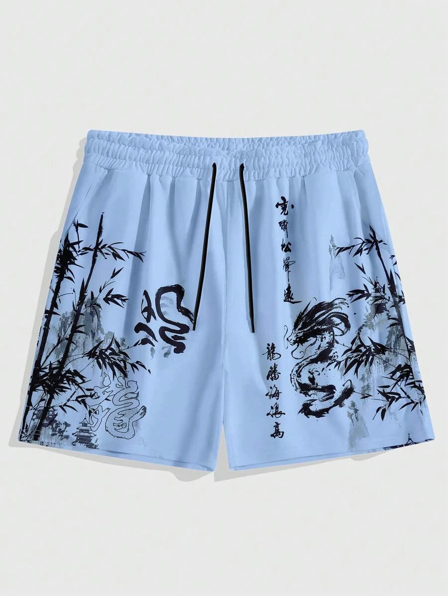 Dragon Bamboo Graphic Shorts 🐉