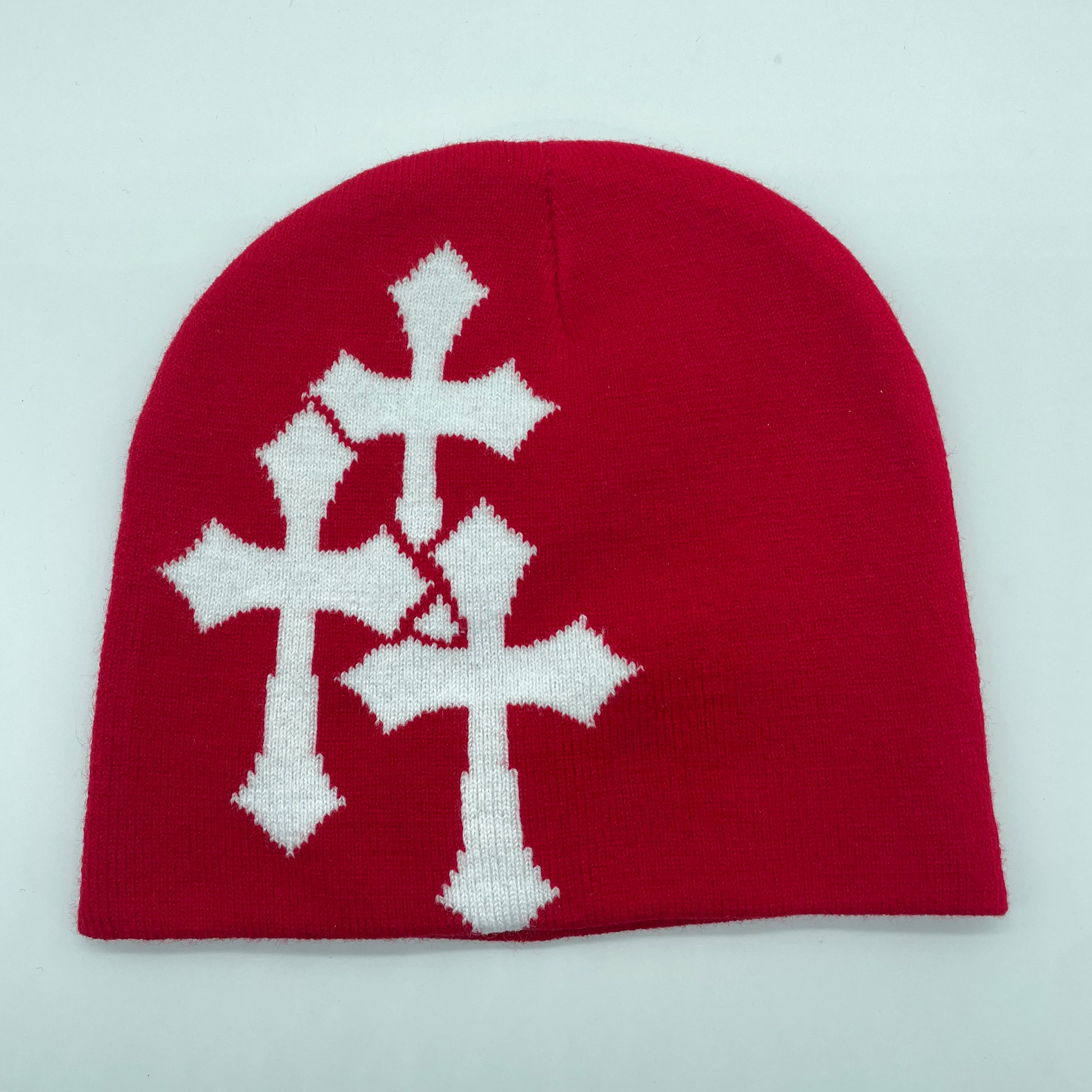Y2K Crucifix Knit Beanie