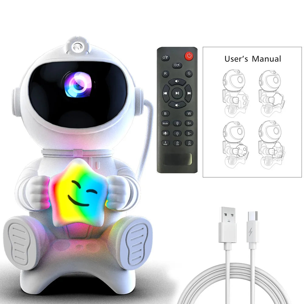 Astronaut Galaxy Projector — Star Night Light with Bluetooth Speaker