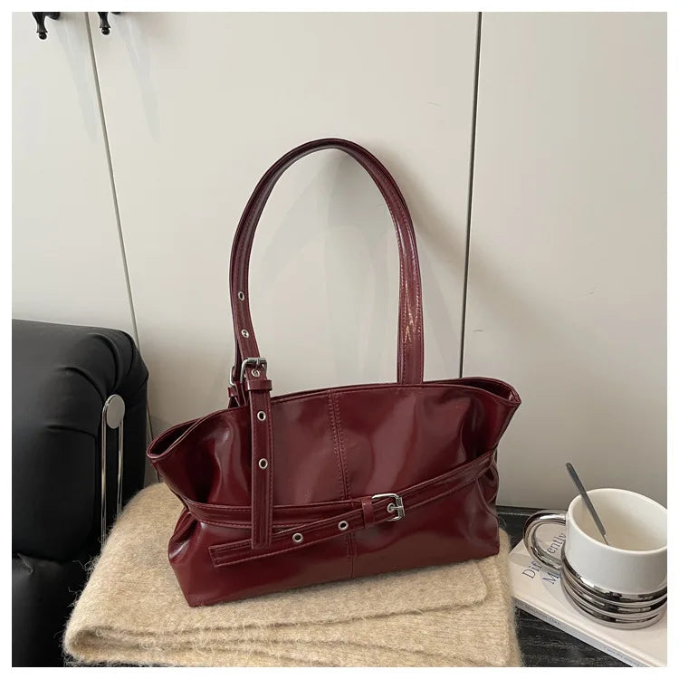 Suede Bucket Tote Bag