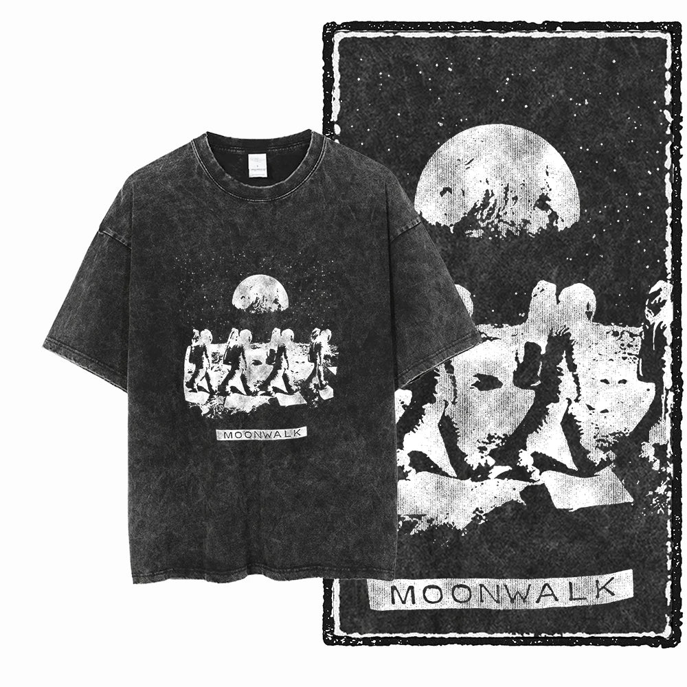 Astronaut Space Graphic Acid Wash Tee